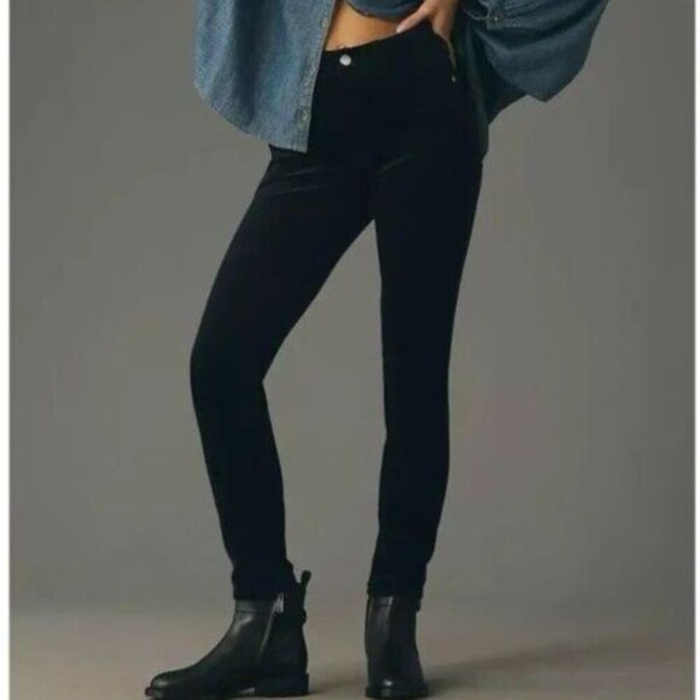 Anthropologie Pilcro Corduroy Pants Women’s 32 Navy High Rise Skinny Fall Casual